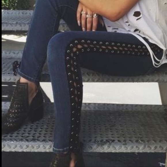 LF Carmar Side Lace Up Jeans - Picture 3 of 7